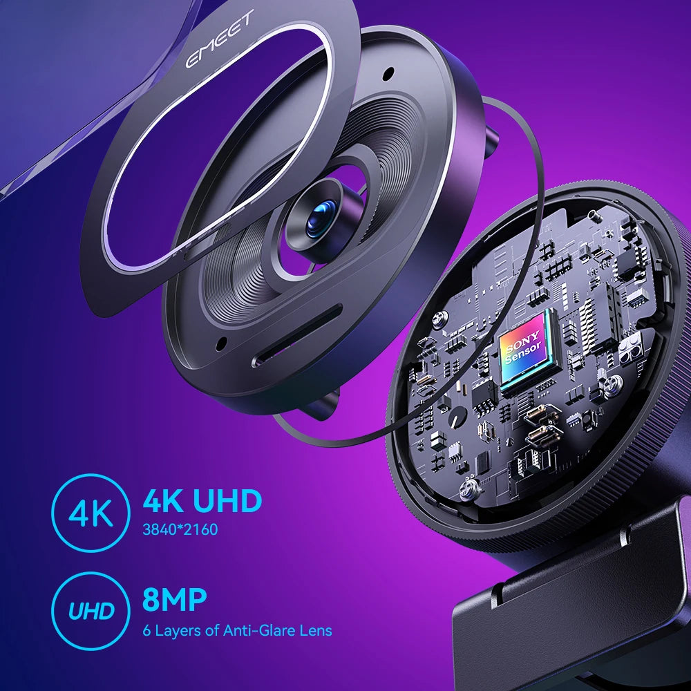 Webcam 4K Streaming - Web Camera - 1080P 60FPS USB