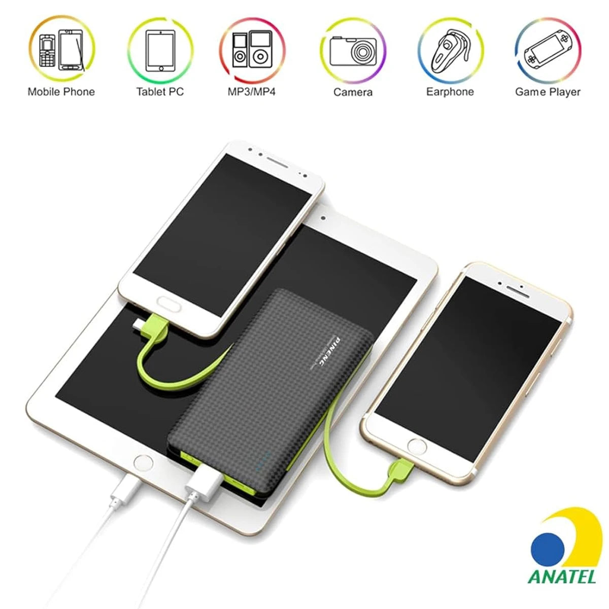 Power Bank 10000mAh 3in1 Portable Charger