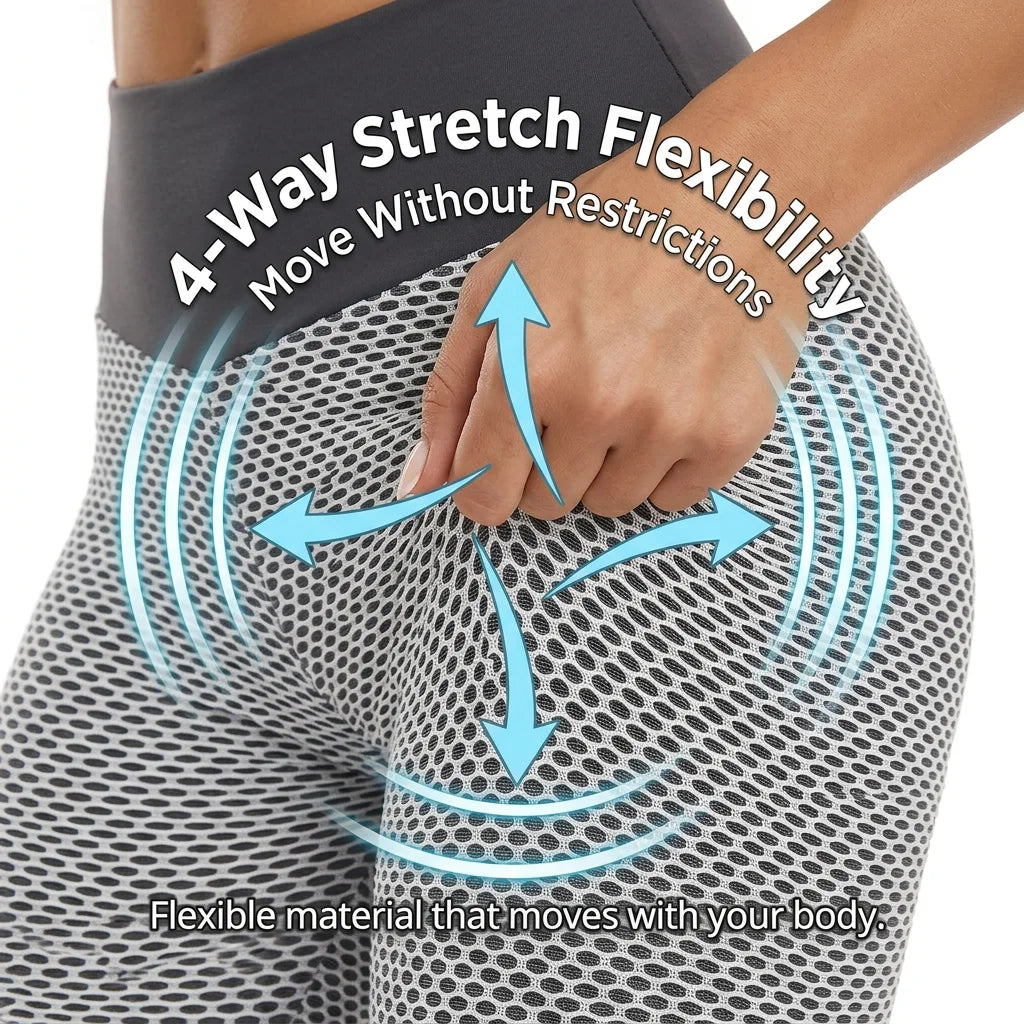 Legging Fitness Feminina De Cintura Alta Para Academia De Ginástica E Yoga Com Efeito Levanta Bumbum
