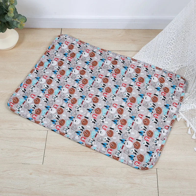 Washable Pet Pee Pad Pet Diaper Mat Reusable Mats For Dogs Dog Bed Urine Washable Dog Training Pad Four Seasons Pet Mat Cover