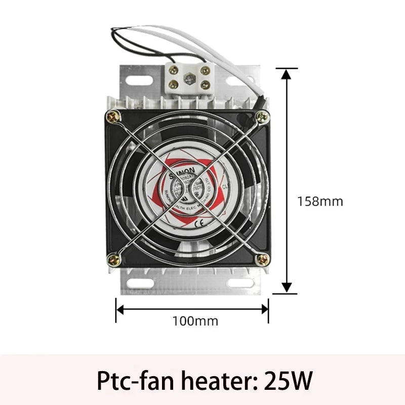JRD 110V 220V aluminum alloy heater with fan fan heating plate PTC prevent icing fan heater pets Chicken house Dog house heater