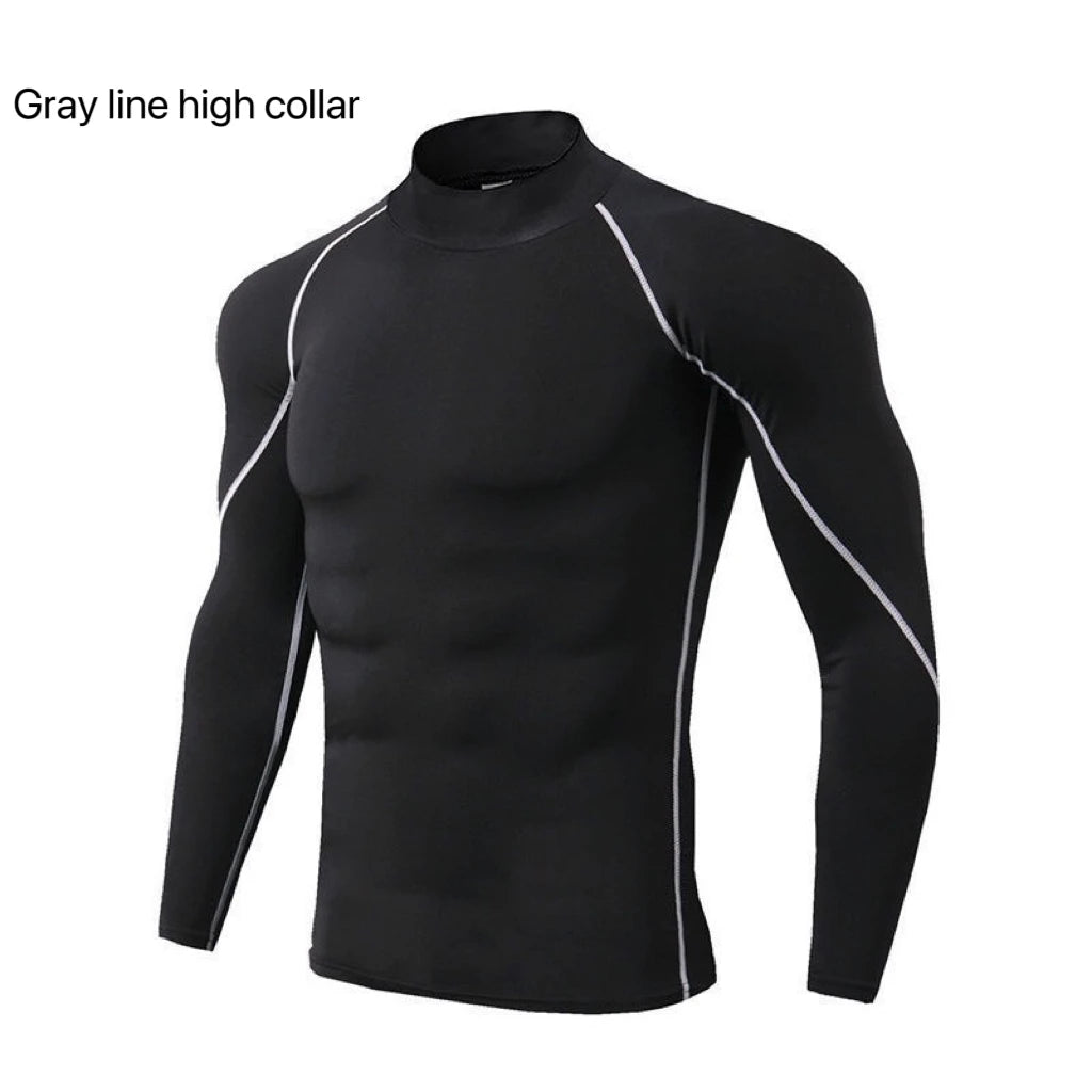 Camiseta Compressão Gola Alta Masculina — Suporte Total no Treino
