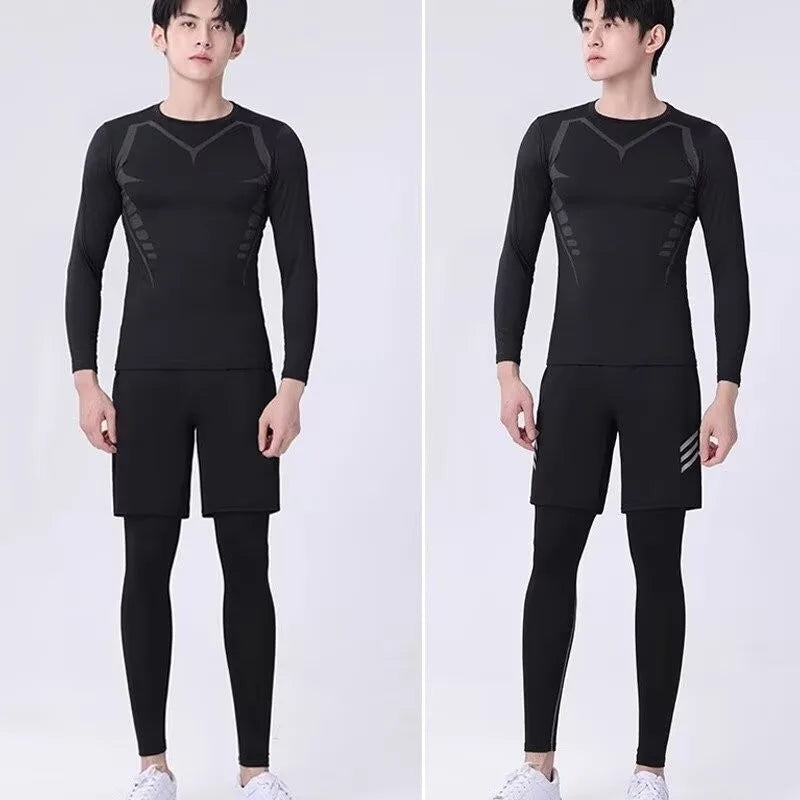 Camiseta Masculina Camiseta Masculina de Corrida Esportiva Camiseta Masculina de Compressão Fitness Top de Treino Secagem Rápida Justa para Academia Esporte Corrida Camisas Jersey