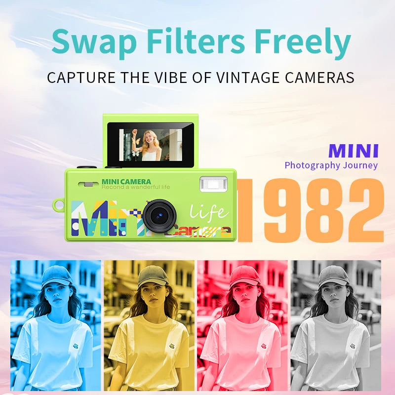 Mini Thumb Camera 0.96inch Flip Screen Keychain Camera Retro 720P Outdoor Sports Camera Very Small Camcorder Video Recorder