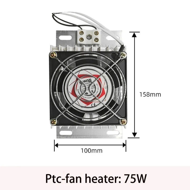 JRD 110V 220V aluminum alloy heater with fan fan heating plate PTC prevent icing fan heater pets Chicken house Dog house heater