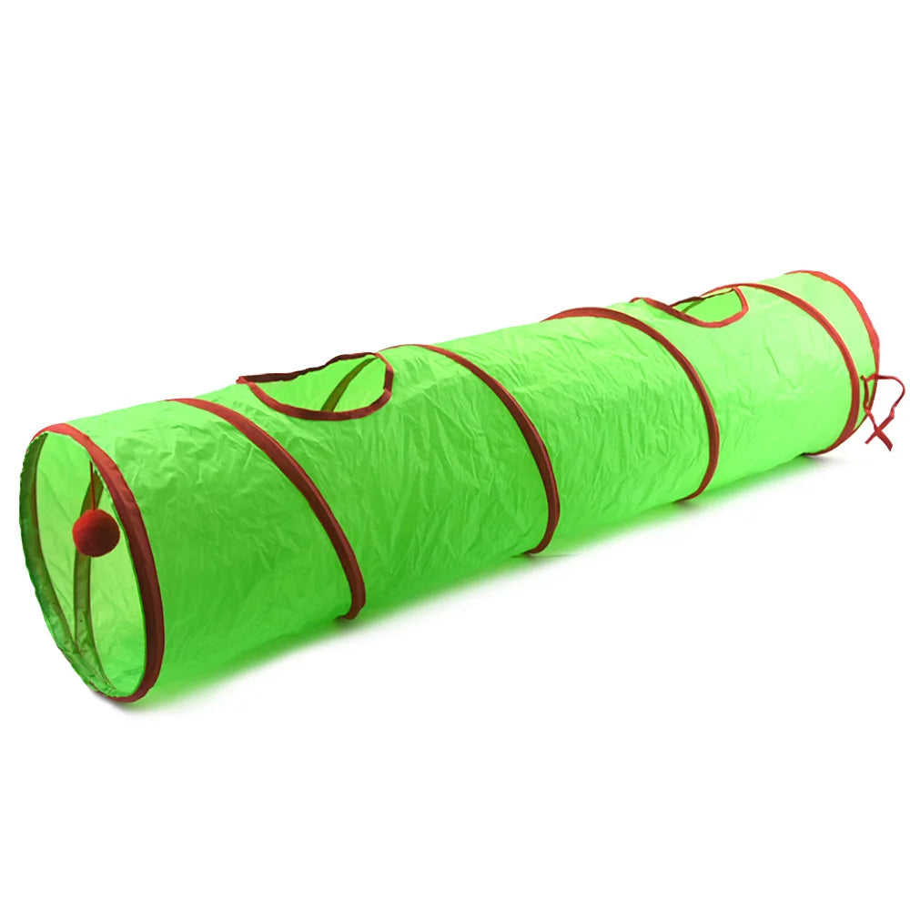 Túnel de Gato de Natal Artigos para Pets Brinquedo Divertido Túnel Tubo para Gato Brinquedos Dobráveis para Gatos Treinamento de Pets Interativo