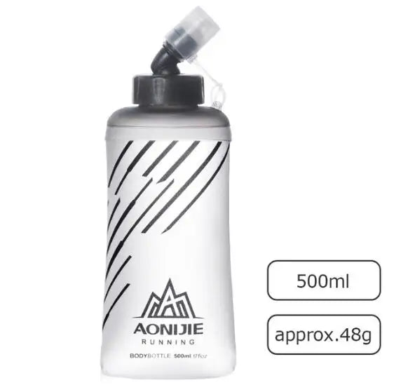 AONIJIE 250ML 600ML Foldable Silicone Soft Flask Water Bottle for Outdoor Sport Traveling Running Kettle Hydration Pack Bag Vest