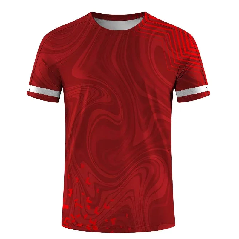 Simple Fashion Sports T-shirts For Men Summer Outdoor Short Sleeve 3D Printed T Shirts Casual Loose Running Fitness Tees Tops