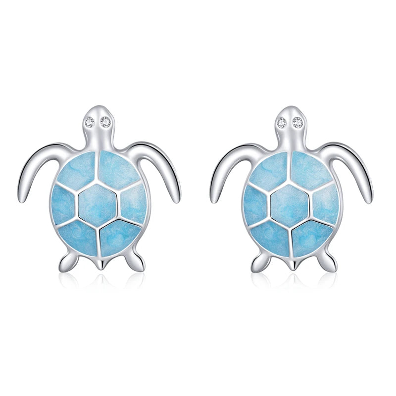 WOSTU Hot Sale 925 Prata Esterlina Tartaruga Marinha Tartaruga Requintados Brincos de Prata para Mulheres Moda Coreana Joias de Casamento CTE406