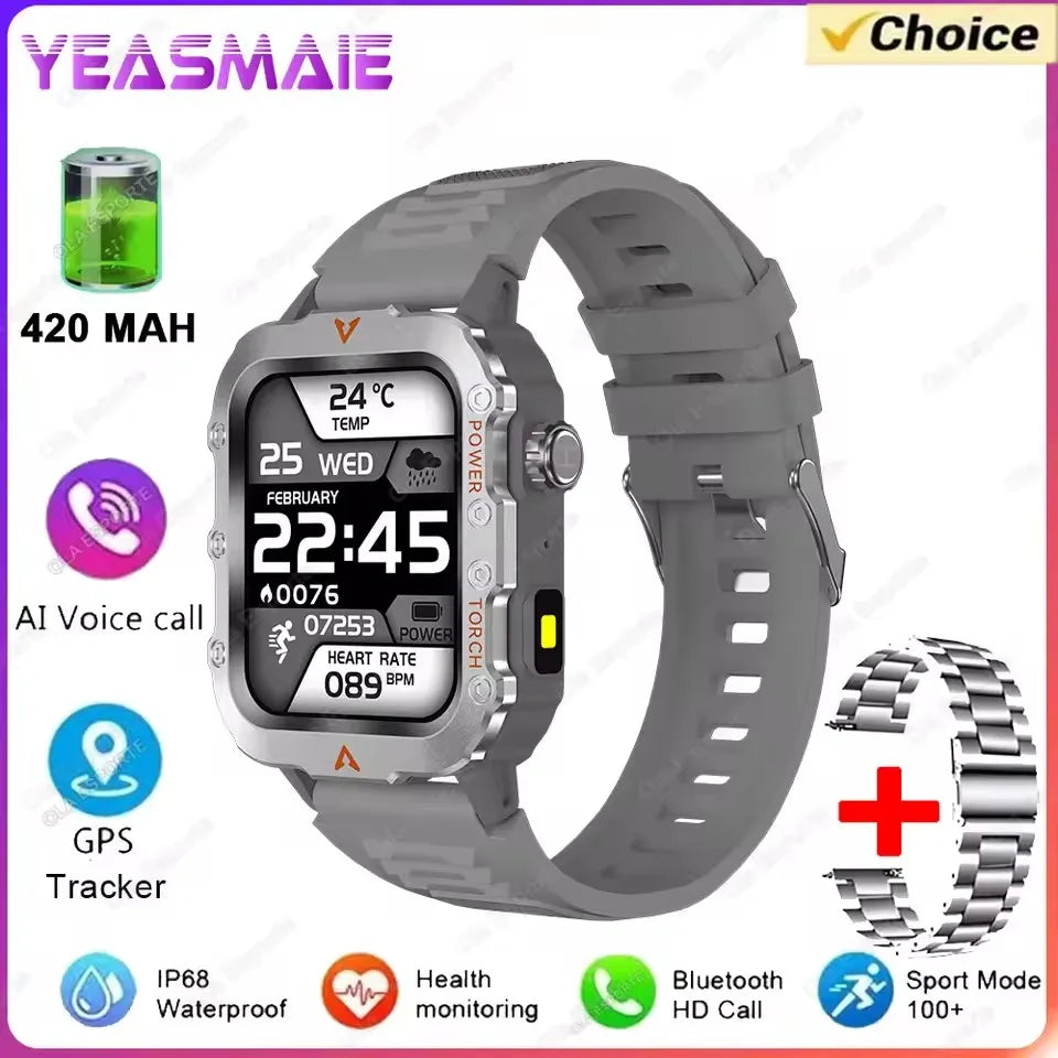 Military Smart Watch GPS Heart Rate Sleep Waterproof