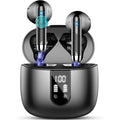 Fones de Ouvido Sem Fio HE050A, Bluetooth 5.3, 4 Microfones ENC com Cancelamento de Ruído, Estojo de Carregamento com Tela LED de 40H, Fones Intra-auriculares à Prova d'Água IP7.