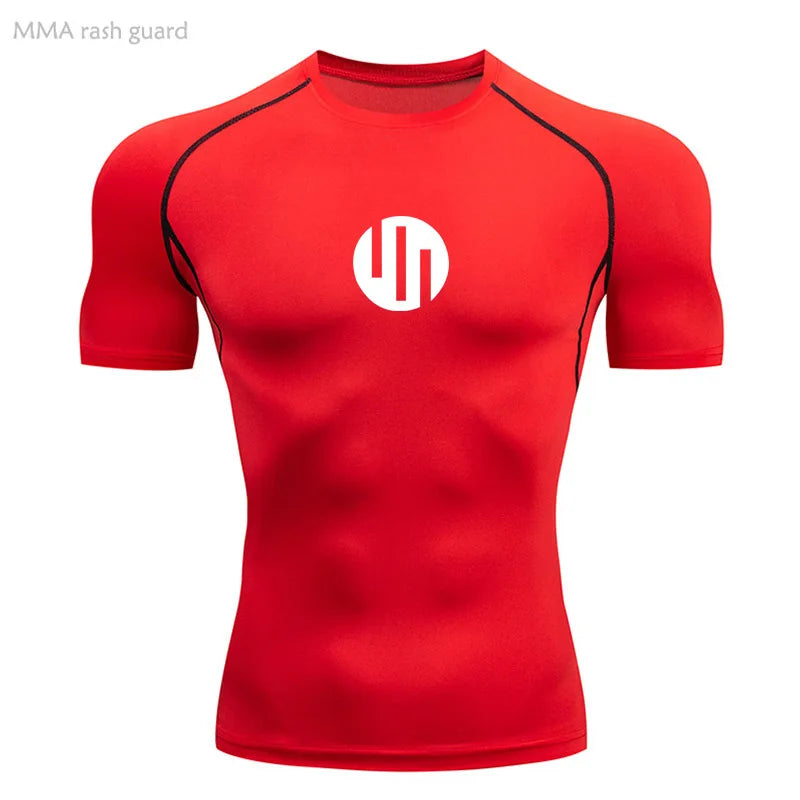 Camisa de Compressão Manga Longa Masculina para Corrida Treino Academia Esportes Roupa Íntima de Secagem Rápida Antissuor Protetor Solar Segunda Pele Masculina