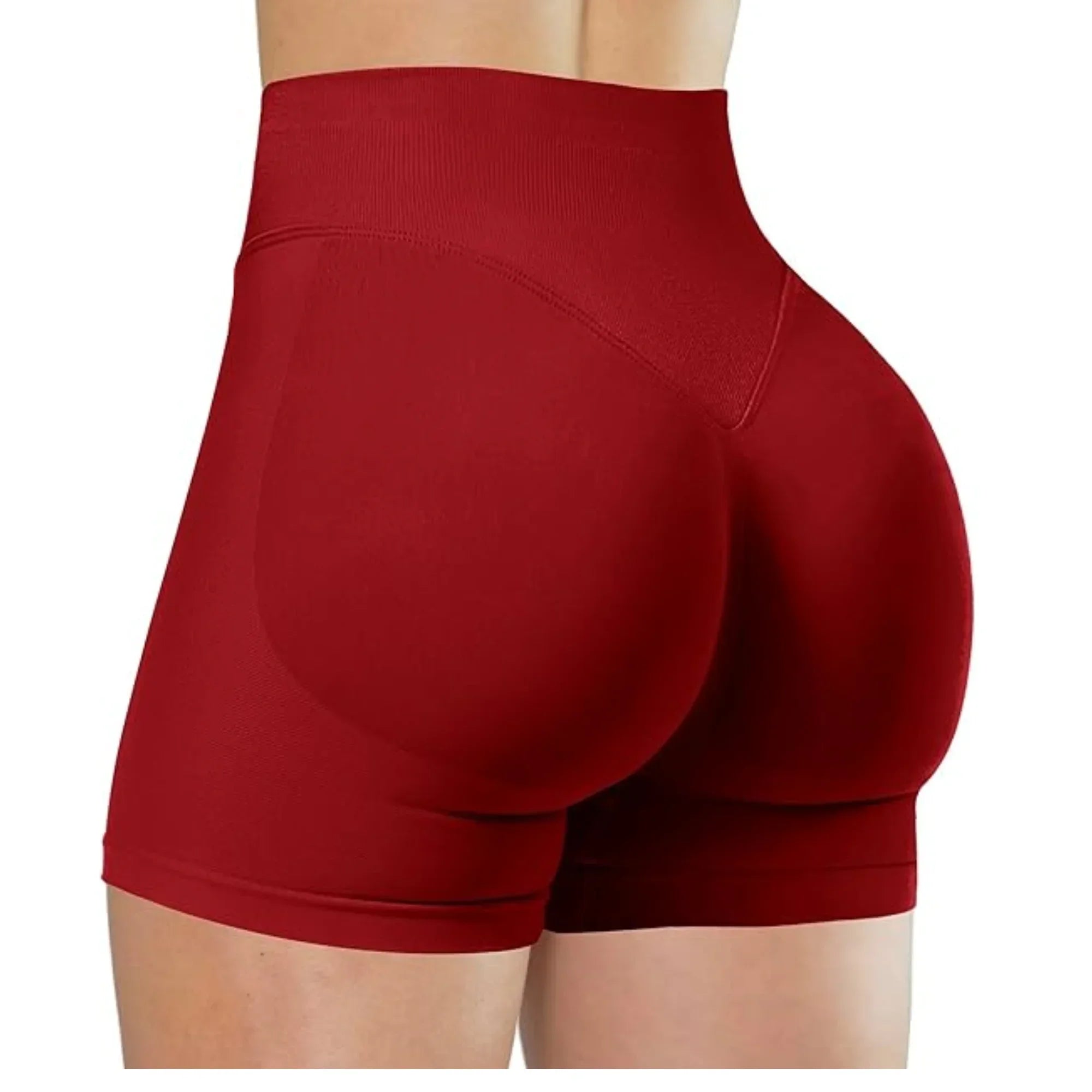 Short de Ginástica Feminino Sem Costura Legging Fina Cintura Alta Fitness Treino Yoga Roupa Corrida Empina Bumbum Ciclismo Esportivo Short