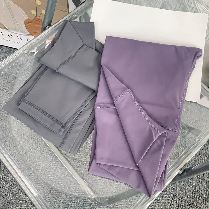 New Color Series Naked Feeling High Waist Women's Sports Yoga Leggings Elastic Comfort Look Slimmer Running Leisure Sports Pants