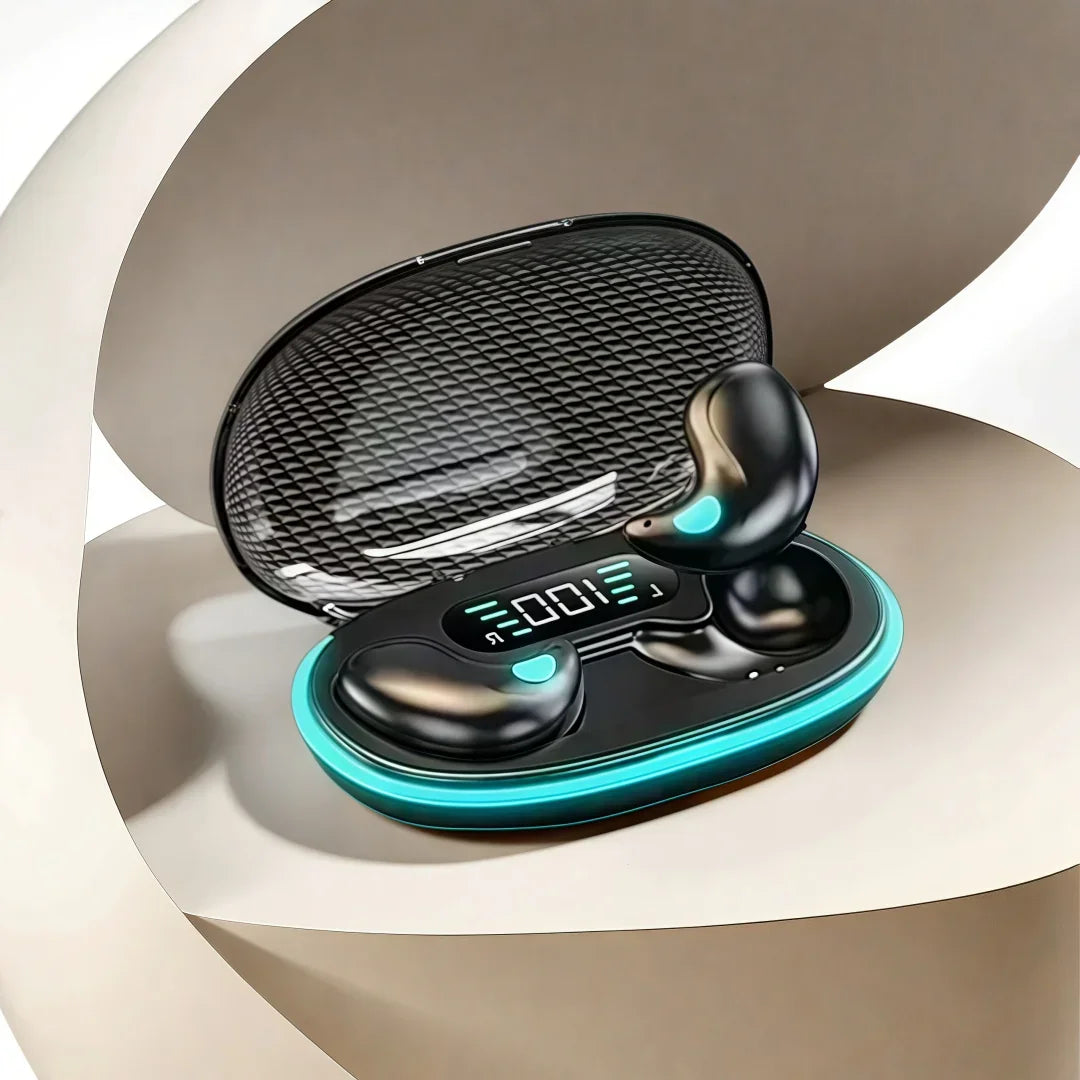 X55 Fones de Ouvido Sem Fio Mini Bluetooth TWS Para Dormir com Microfone HD À Prova D'Água