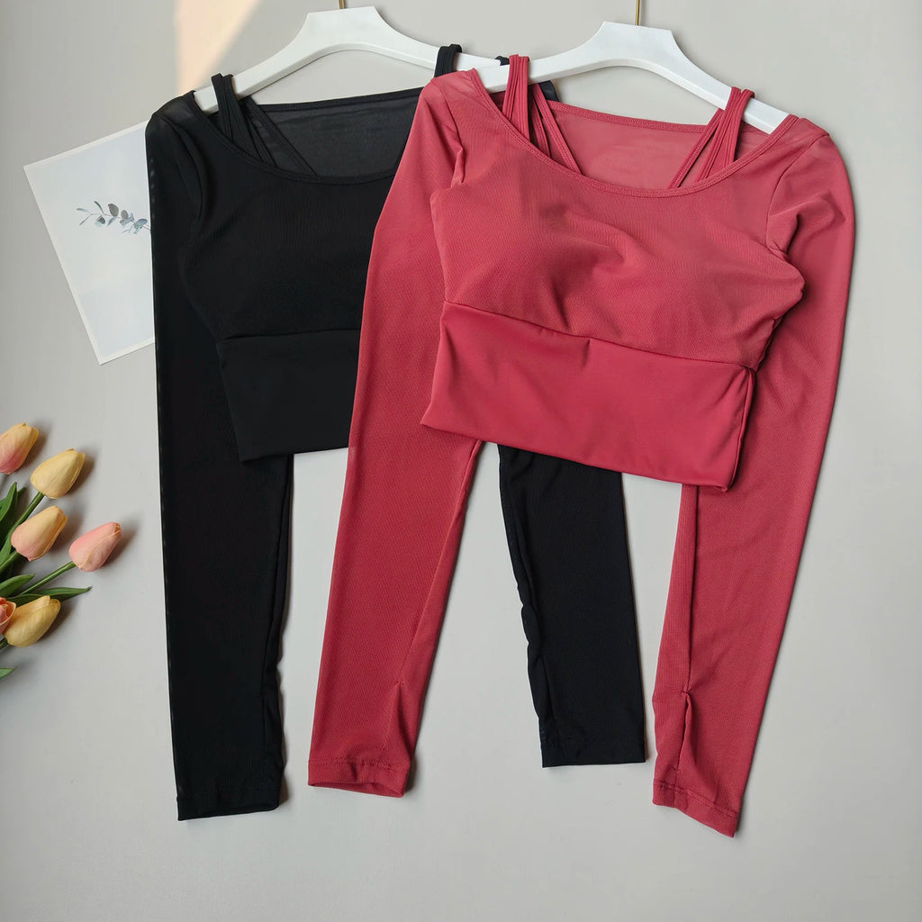 Top Cropped Manga Longa Feminino — Estilo e Performance no Treino