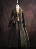 Lautaro Autumn Winter Long Warm Wool & Blends Coat for Women Shawl Collar Single Breasted Elegant Fit and Flare Woolen Overcoat
