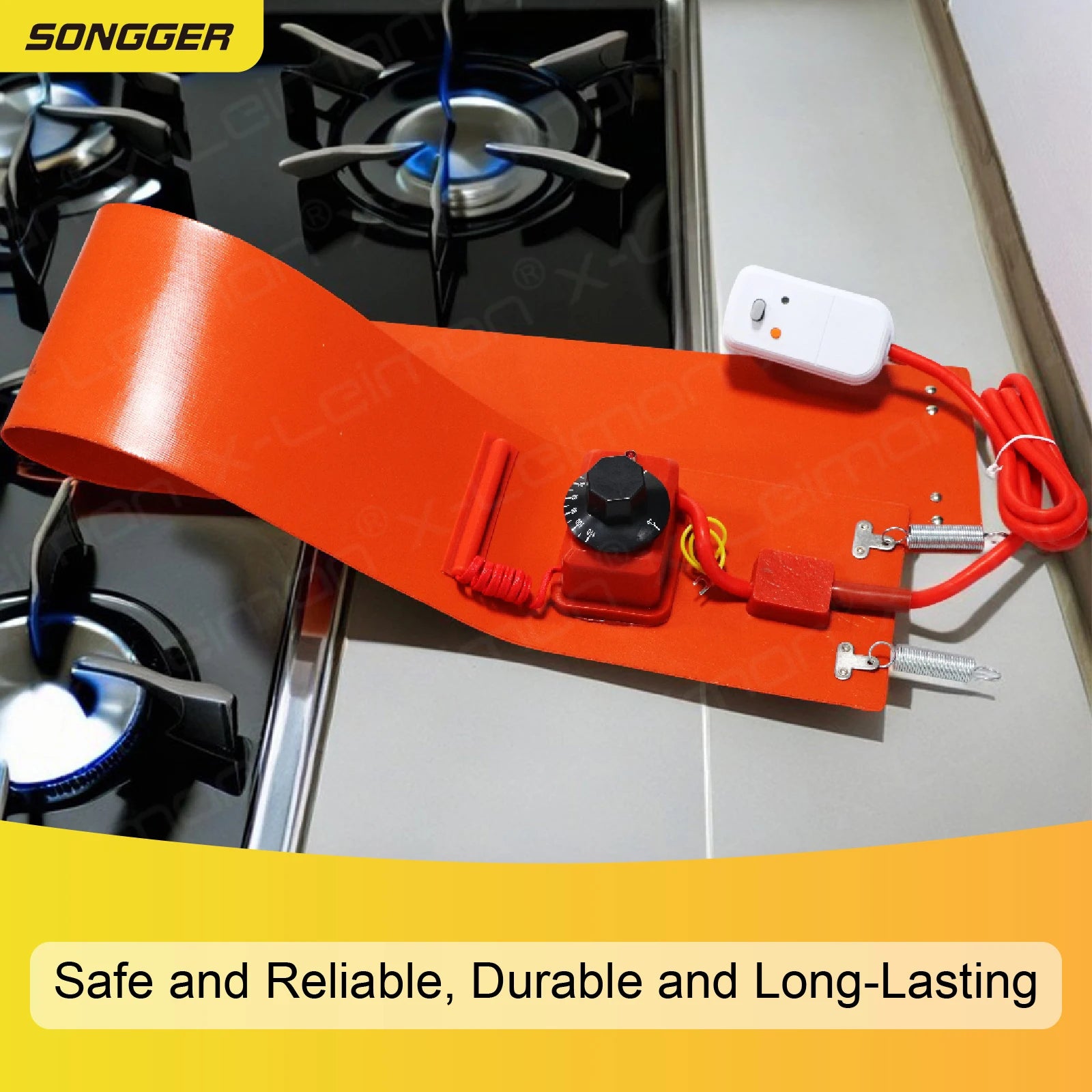 Silicone Gas Bottle Heater 5kg 13kg 15kg 50kg Heating Band Pad with Thermostat for LPG Propane Tank Cylinder Drum Outdoor