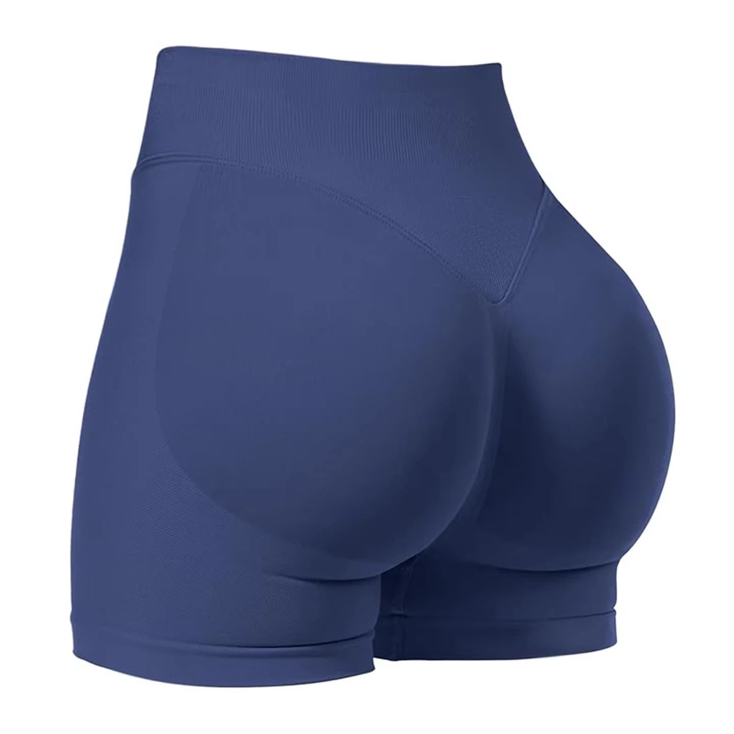 Shorts Esportivos Femininos de Cintura Alta Sem Costura para Academia Fitness Legging Fina Treino Ioga Corrida Levanta Bumbum Ciclismo