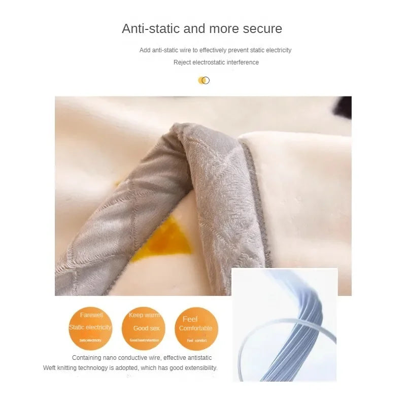 Blankets for Beds Winter Warm Thick Raschel Blanket King Size Bedspread on The Bed Soft Throw  Double Layer