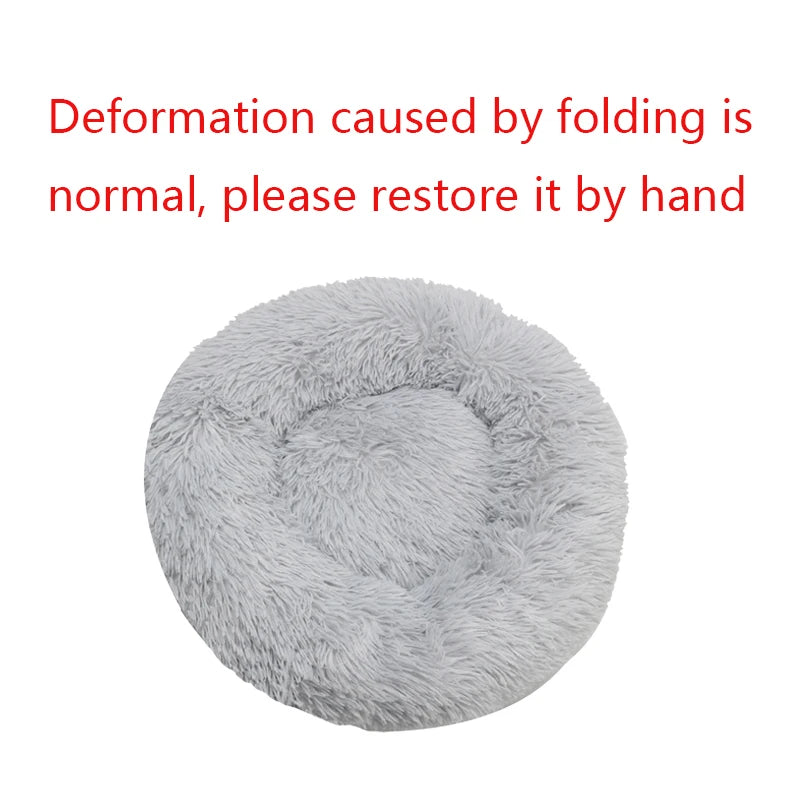 Cama Redonda para Cães, Cama Quente de Inverno para Gatos, Cesto de Pelúcia para Cães, Cama Lavável para Pequenos, Médios e Grandes Cães, Sofá para Gatos