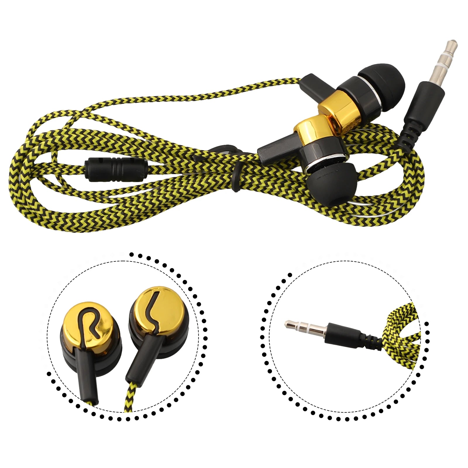 Experimente Graves Potentes Com Fones de Ouvido Com Fio Intra-auriculares Earbuds Estéreo de 3.5mm Para Dispositivos Móveis - Design com Isolamento de Ruído