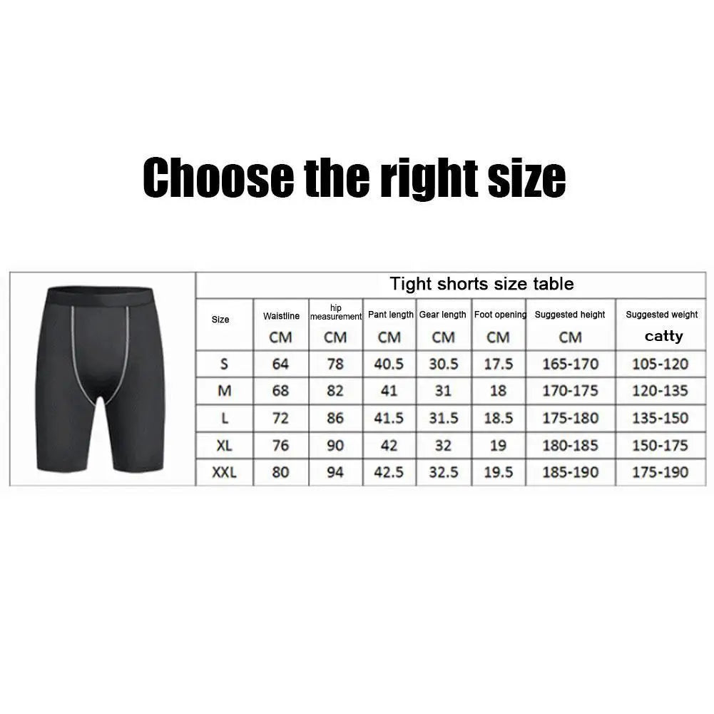 Men‘s Compression Short Pants Elastic Quick Dry Running Fitness...