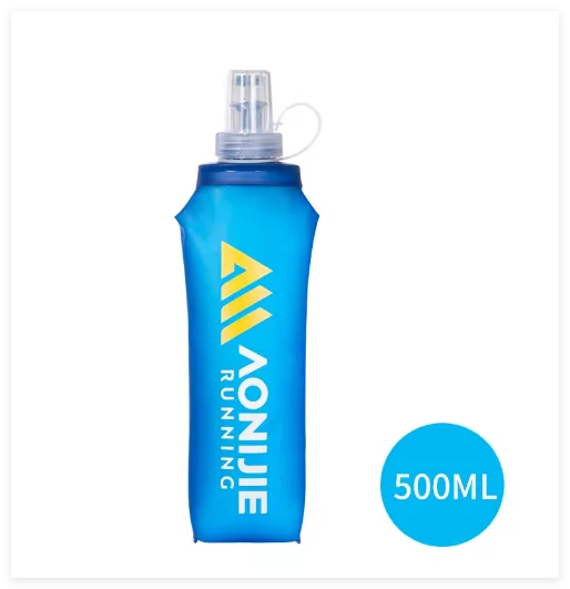 AONIJIE 250ML 600ML Foldable Silicone Soft Flask Water Bottle for Outdoor Sport Traveling Running Kettle Hydration Pack Bag Vest