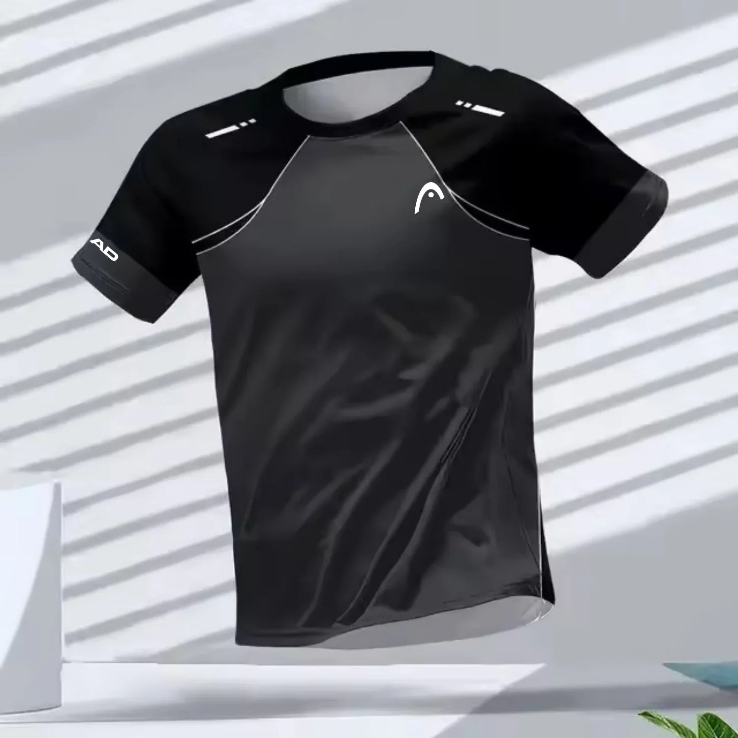 Camisetas Masculinas Esportivas para Corrida ao Ar Livre Treino Secagem Rápida Respirável Gola Redonda Manga Curta Casual Fashion Solta