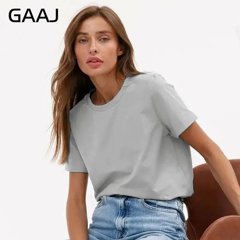 Camiseta Feminina 3XG 4XG 100 Algodão Oversized Casual Lisa Manga Curta Verão Top Básico de Rua Roupa de Qualidade - Rosa 4XG