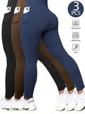 1/2/3/4PCS Women's High Waist Yoga Pants With Pocket Slim Leggings Tummy Control Lift Hips Running Workout Activewear Pants