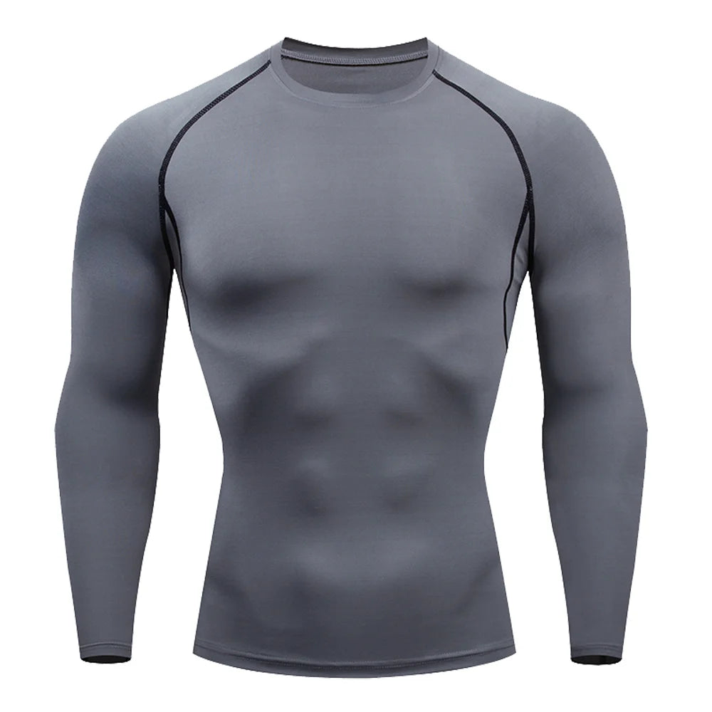 Camiseta Bodybuilding Manga Longa — Compressão e Performance