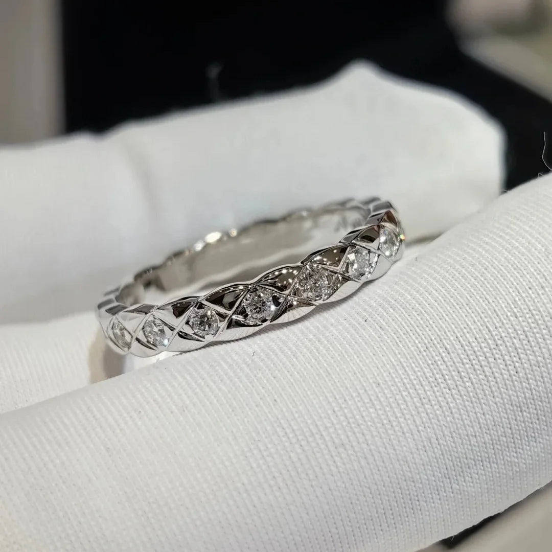 Luxury All Moissanite Rings 925 Sterling Silver 18K Gold Plated Lab Diamond For Men Hiphop Band Fine Jewelry