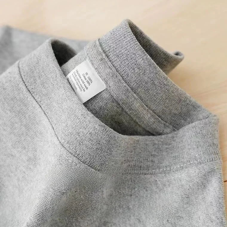600g Heavyweight Pure Cotton Ort Sve T-irt Ex Summer Loose Casual Versatile  Color Base Irt Top