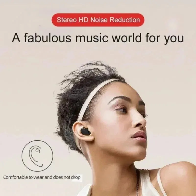 Fones de ouvido sem fio E6S com cancelamento de ruído e à prova d'água, fones intra-auriculares estéreo com estojo de carregamento e display de LED
