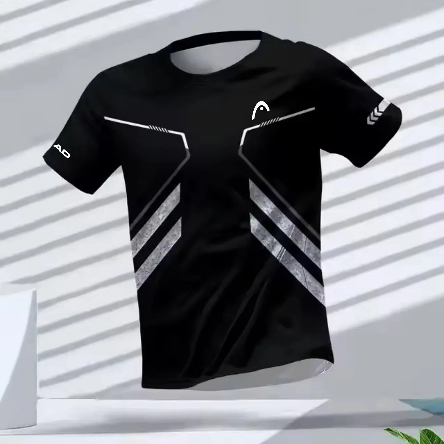 Camisetas Masculinas Esportivas para Corrida ao Ar Livre Treino Secagem Rápida Respirável Gola Redonda Manga Curta Casual Fashion Solta