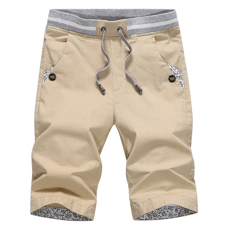 Mais Recente Algodão Masculino Moda Masculina Shorts Curtos Verão Casual Shorts Linho Masculino Bermudas Praia Plus Size 4XL Joggers Masculino Hot