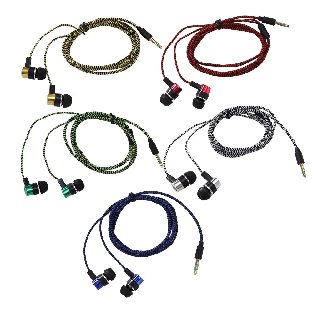 Experimente Graves Potentes Com Fones de Ouvido Com Fio Intra-auriculares Earbuds Estéreo de 3.5mm Para Dispositivos Móveis - Design com Isolamento de Ruído
