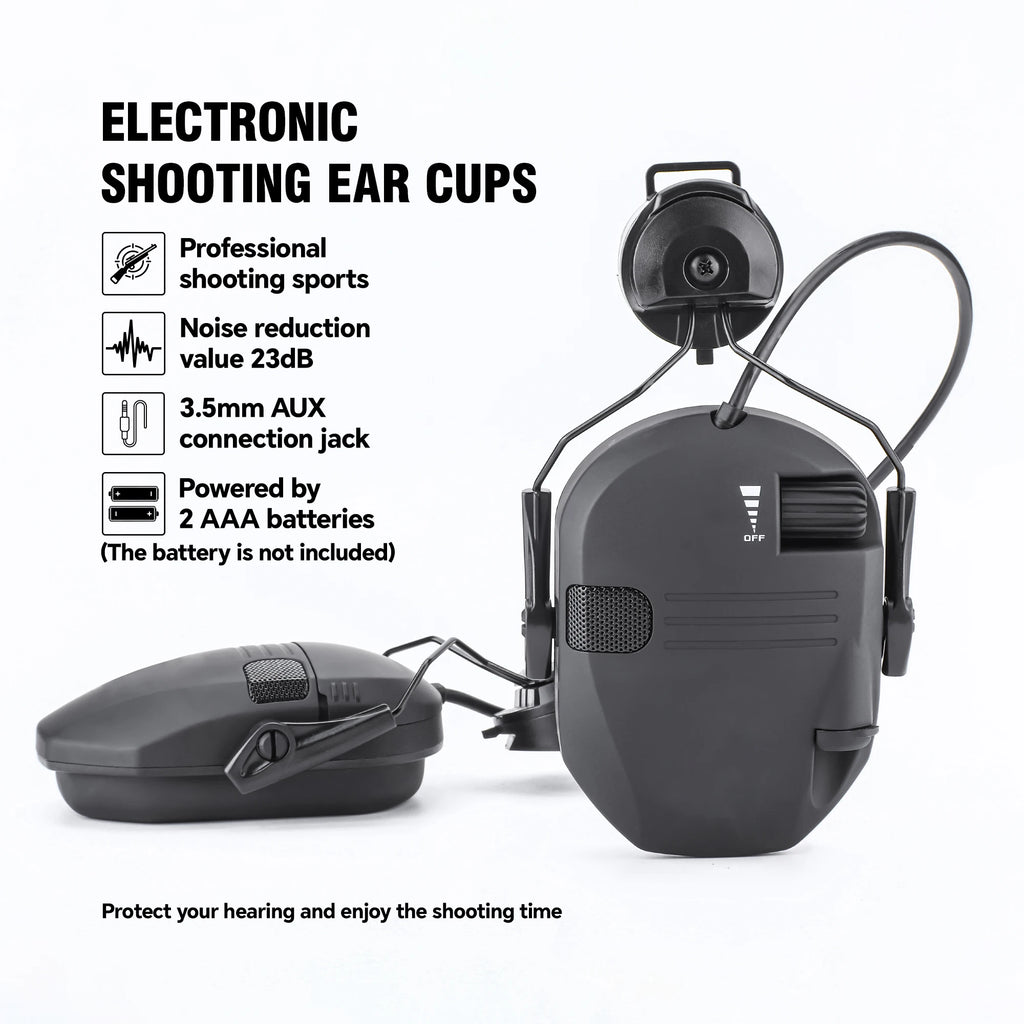 Electronic Shooting Headset Helmet Mounted Version Hunting Pickup and Noise Reduction Tactical Headset Hearing Protection