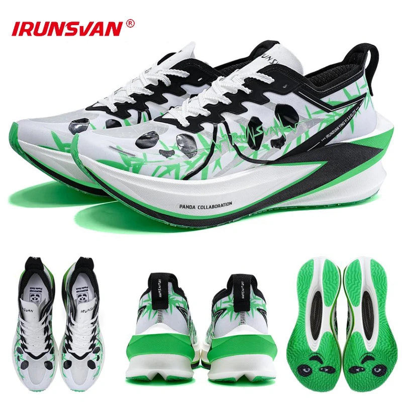IRUNSVAN T800 Placa de Carbono Sapatos Esportivos Profissional Maratona Corrida Tênis para Homem Amortecimento Trainers Atlético ao Ar Livre