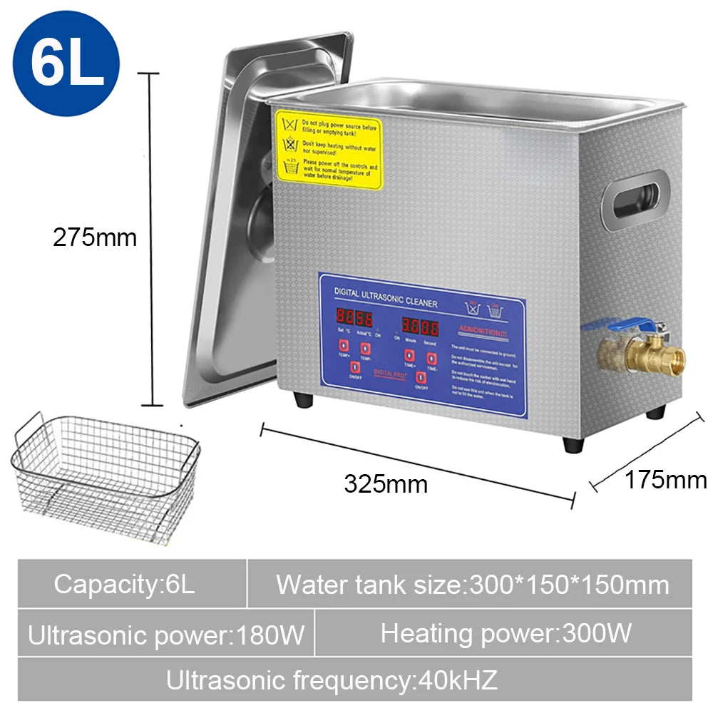 Ultrasonic Cleaner 2L 3L 6L 10L Ultrasound Bath for Glasses Jewelry Lens Board Cleaner Ultrasonic Washing Machine Dishwasher