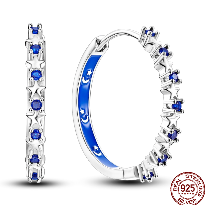Earrings 925 Sterling Silver Colorful Shiny Zircon Earrings Temperament Charm Luxury Party Jewelry Gift Birthday Anniversary