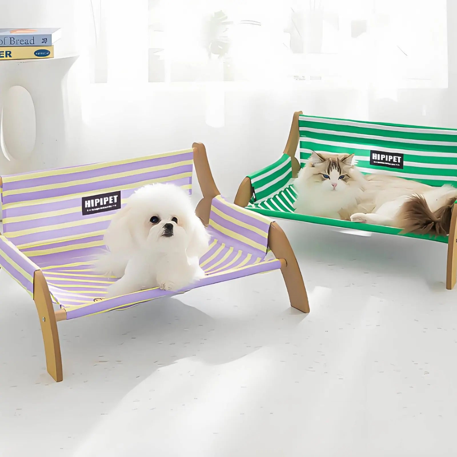 Elevated Pet Bed Breathable Wooden Frame Pet Cot Moisture-Resistant for Summer