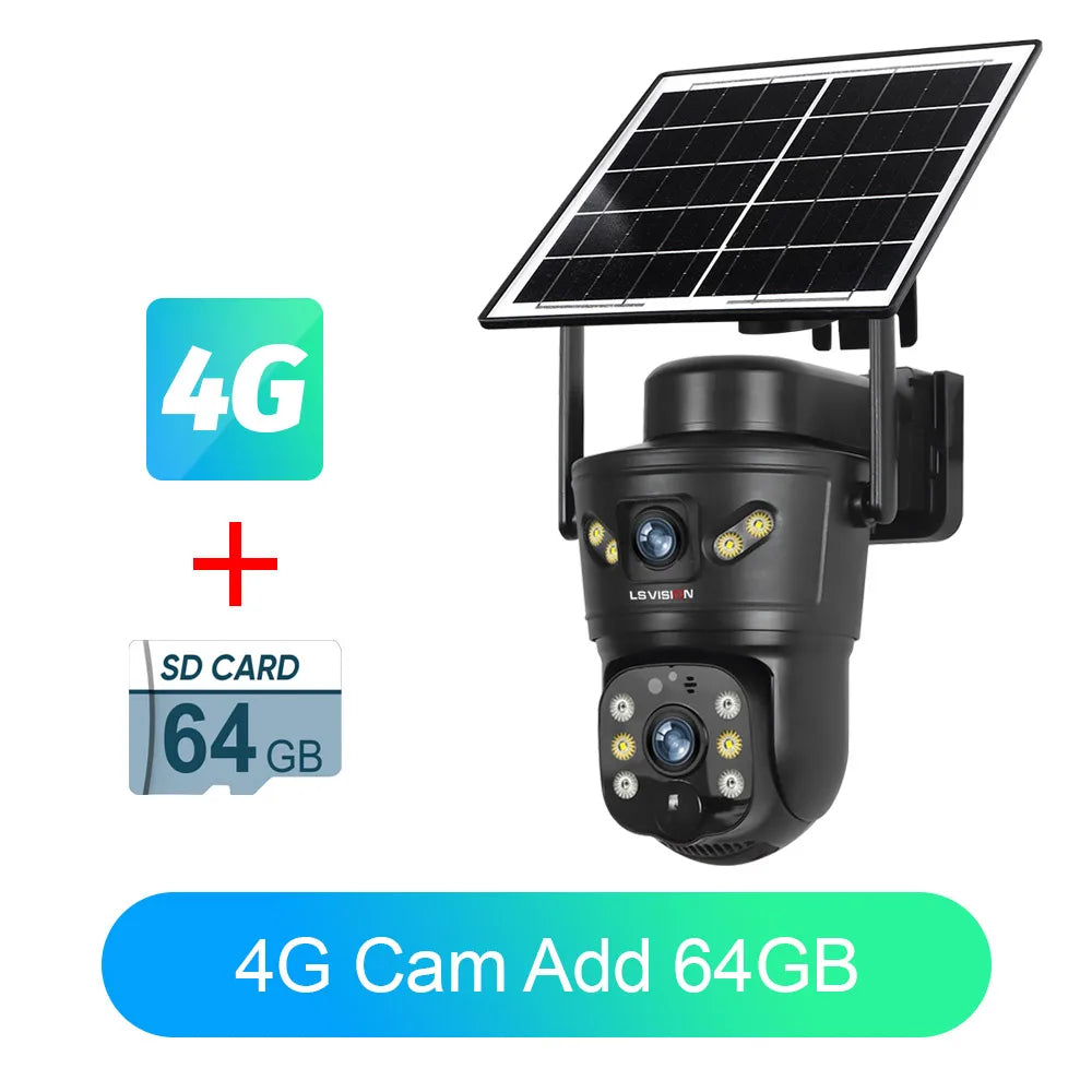 LS VISION 4G - /WIFI Outdoor - Solar Camera 8MP