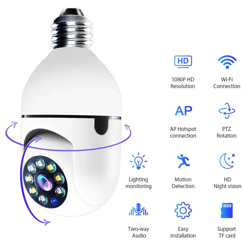 E27 2.4G Wifi - IP Bulb - Surveillance Camera Night