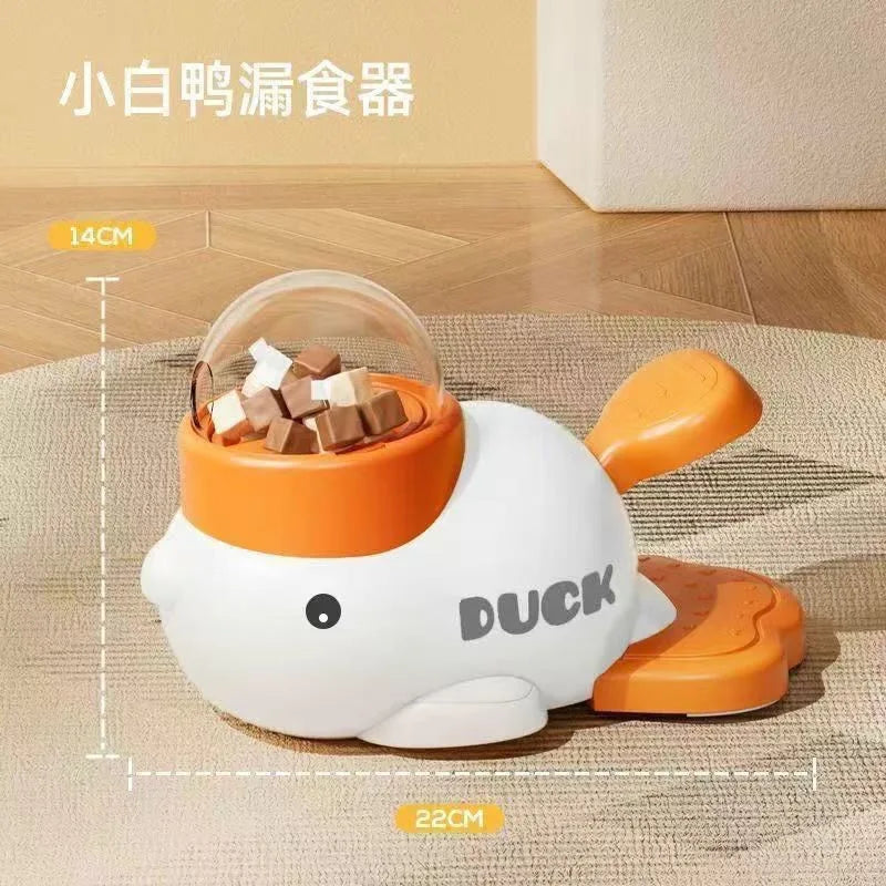 Pet Toys Automatic Feeder Cat Toy Freeze Dried Launcher Dog Chew Toy Duck Dispenser Interactive Pet Snack Dispenser for Cats