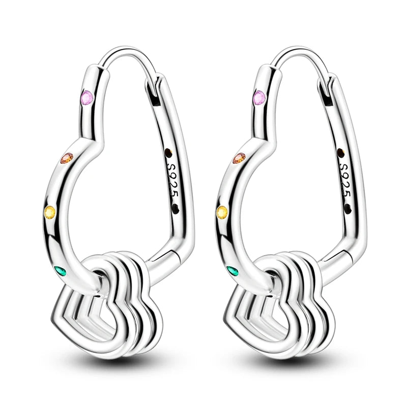 Brincos Femininos Pendentes 100% Genuínos em Prata Esterlina 925 Hipoalergênicos Luxuosos Elegantes Joia Fina Presente de Aniversário para Ela
