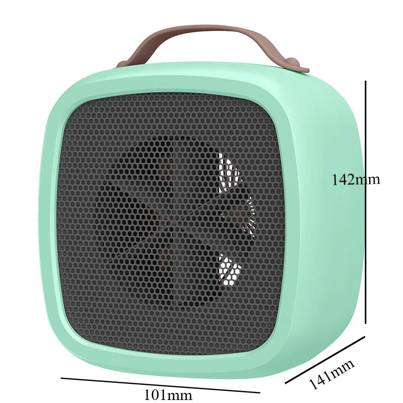 Mini Aquecedores Portáteis Domésticos de Mesa Silenciosos Aquecedor Rápido Ventilador 500W Aquecedores de Ar Quente PTC-Cerâmica para Escritório Interno Inverno