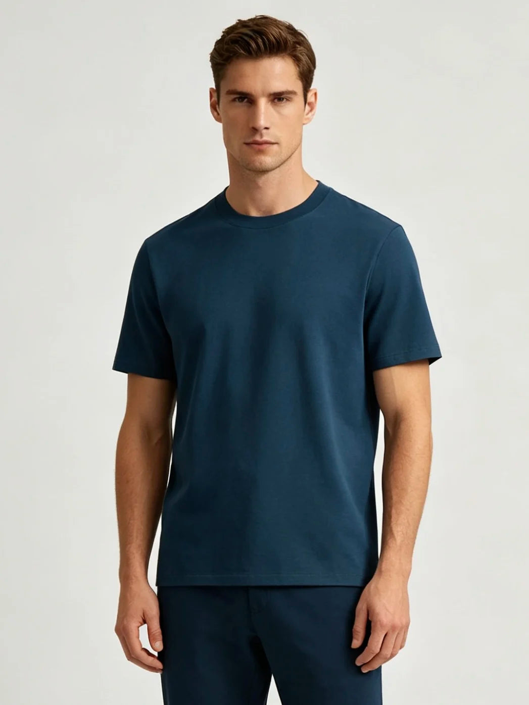 Camiseta Masculina de Lã Merino Solta Manga Curta para Corrida Ar Livre Fitness Secagem Rápida Respirável Fina de Verão Gola Redonda
