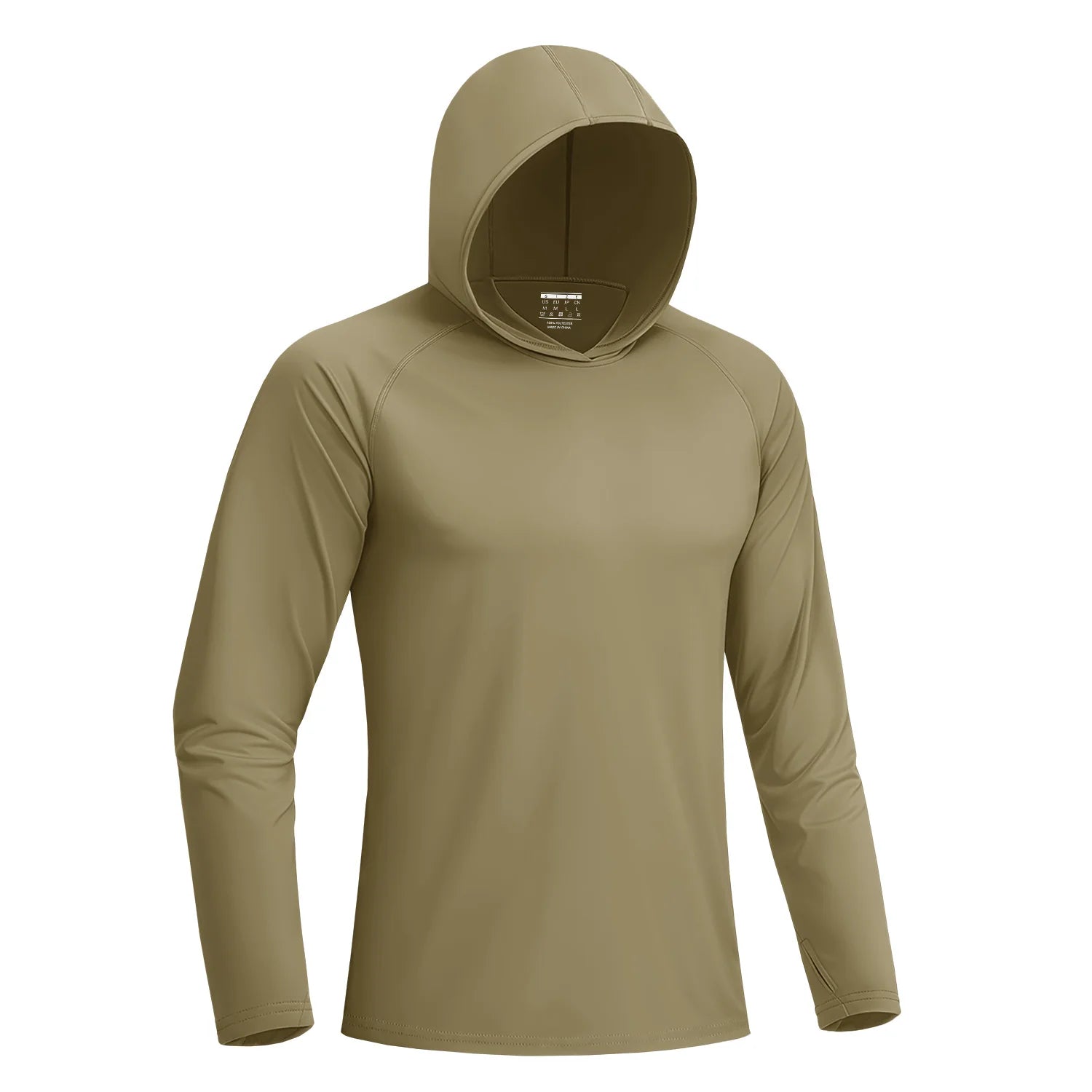Camiseta Masculina com Capuz — Proteção Solar UPF 50+, Manga Longa e Secagem Rápida